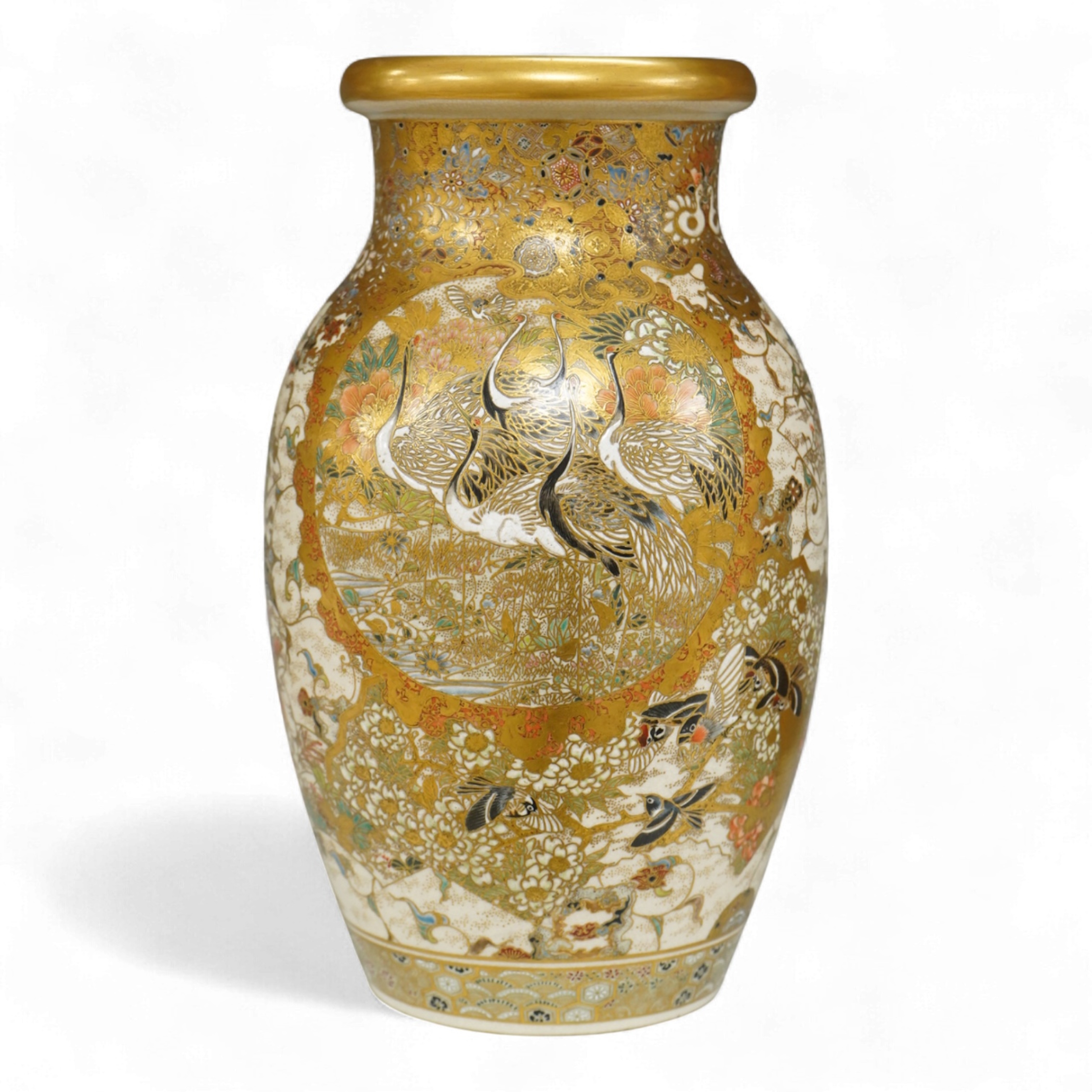 A Japanese Satsuma vase, Meiji period (1868-1912), 24.5cm